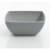 Gibson Home 16 Piece Modern Square Melamine Dinnerware Plate Set Grey (2 Pack) Perspective: right