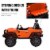 TOBBI 12V Kids Electric Battery Powered 2 Speed Open Top SUV Ride On Toy Orange Perspective: right