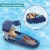 Aqua Leisure Inflatable Pool Lounger Float w Sunshade Canopy, Blue (2 Pack) Perspective: right