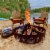 TimberTote Natural Hardwood Mix Firewood Bundle for Fireplace & Firepit (4 Pack) Perspective: right