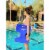 Vos Oasis Water Saddle Pool Float Seat for Adults and Kids, Capri Blue (3 Pack) Perspective: right