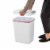 Sterilite 10438004 7.5 Gal TouchTop Wastebasket w/ Titanium Latch, White 12 Ct Perspective: right
