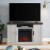 Edyo Living Rustic Farmhouse Electric Fireplace TV Stand w/ Remote Control, Grey Perspective: right