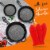 NutriChef Non Stick Cast Iron Skillet 3 Piece Set w/ 18 Inch Stovetop Grill Pan Perspective: right