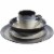 Gibson Elite Couture Band Glazed Stoneware 16 Pc Dinnerware Set, Blue (2 Pack) Perspective: right