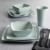 Gibson Home 16 Pc Melamine Dinnerware Set Plates, Bowls, & Cups, Mint (4 Pack) Perspective: right