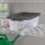 Sterilite 16 Qt Clear Plastic Stacking Storage Containers with Gray Lid (6 Pack) Perspective: right