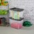 Sterilite 30 Qt Clear Plastic Stackable Storage Bin w/ Grey Latch Lid, 24 Pack Perspective: right