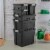 Sterilite 19 Gal Rugged Industrial Stackable Storage Tote w/ Lid, Black, 6 Pack Perspective: right