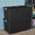 Sterilite 50 Gal Rugged Industrial Stackable Storage Tote w/ Lid, Black, 12 Pack Perspective: right