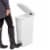 Sterilite 11 Gal. Slim Handsfree Portable Wastebasket Trash Can, White (12 Pack) Perspective: right