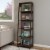 5 Shelf Ladder Bookshelf- Free Standing Wooden Tiered Bookcase Home Office Decor Perspective: right