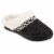 Isotoner® Heathered Knit Black Hoodback Women's Slippers Perspective: right