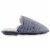 Isotoner® Quilted Velour Emmie Scuff Slipper - Gray Perspective: right