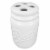 Home Basics 4 Piece Dolomite Mason Jar Bath Set, White Perspective: right