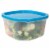Home Basics 7 Piece Plastic Food Storage Container Set with Multi-Colored Lids Perspective: right