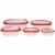 Home Basics 5 Piece Spill-Proof Plastic Food Container with Ventilated, Snap-On  Lids, Red Perspective: right