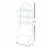 Home Basics 3 Shelf Steel Bathroom Space Saver, White Perspective: right