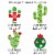 Big Dot of Happiness Merry Cactus - Christmas Party DIY Decor Clothespin Garland Banner 44 Pc Perspective: right