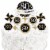 Big Dot of Happiness Adult 80th Birthday Gold - Party Cake Decor Kit - Cake Topper Set 11 Pc Perspective: right