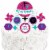 Big Dot of Happiness Tumble, Flip & Twirl Gymnastics Birthday Decor Kit Cake Topper Set 11 Pc Perspective: right