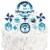 Big Dot of Happiness Yeti to Party Abominable Snowman Birthday Decor Cake Topper Set 11 Pc Perspective: right