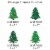 Big Dot of Happiness Snowy Christmas Trees Classic Holiday Clothespin Garland Banner 44 Pc Perspective: right