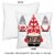 Big Dot of Happiness Christmas Gnomes Decorative Cushion Case - Throw Pillow Cover 16 x 16 in Perspective: right