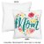 Big Dot of Happiness Colorful Floral Happy Mother's Day - Canvas Throw Pillow Cover 16 x 16 Perspective: right