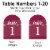 Big Dot of Happiness Burgundy Elegantly Simple Double-Sided 5 x 7 In Cards Table Numbers 1-20 Perspective: right