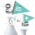 Big Dot of Happiness Medical School Grad Triangle Doctor Pennant Flag Centerpieces 20 Pc Perspective: right