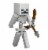 Mattel Minecraft Skeleton 3.25-in Action Figure with Build-a-Portal Piece & Accessory Perspective: right