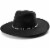 Collection 18 Trim FElt Panama Hat - Black Perspective: right