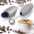 Zulay Kitchen Classic Milk Frother With Stand - Pop Silver/Dark Blue Perspective: right
