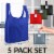 Zulay Kitchen Reusable Grocery Bags - 5 Pack (Black Green Gray Red Teal) Perspective: right
