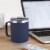 Zulay 12 oz Insulated Coffee Mug with Lid - Navy Perspective: right