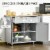 Modern Wooden Rolling Kitchen Island Storage Cart Serving Trolley w/ Towel Rack Perspective: right