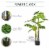 4' Artificial Monstera Deliciosa Potted Decorative Plant w/ 20 Realistic Leaves Perspective: right