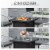 34 Propane Fire Pit Table 50,000 BTU Gas w/ Wind Guard, Lava Rocks Perspective: right