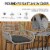3-Piece Rattan Bistro Outdoor Table & Chairs Furniture Patio Set, Garden, Grey Perspective: right
