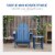 Outside Patio & Backyard Lounge Folding Adirondack Chair Ergonomic Design, Blue Perspective: right