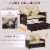 2 PCS Patio Wicker Loveseat Sofa Set Daybed Furniture w/ Storage Ottoman Perspective: right