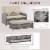 2 PCS Patio Wicker Loveseat Sofa Set Daybed Furniture w/ Storage Ottoman Perspective: right