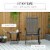 Wooden Rocking Chair Set 2-Piece Outdoor Porch Rocker w/ Foldable Table, Black Perspective: right
