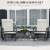 2-Person Gliding Rocking Chairs & Bistro Tea Table Garden Swing Seat Patio White Perspective: right