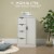 Freestanding Wooden Storage Organizer w/ 4 Drawers & 1 Cabinet w/ Shelf, White Perspective: right