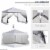 12' x 12' Pop Up Gazebo Foldable Canopy Tent w/ Carry Bag, Mesh Netting, White Perspective: right