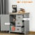 Modern Storage Sideboard Kitchen Cabinet Table w/ 3 Drawers & Adjustable Shelf Perspective: right