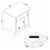 Xylon 1-Drawer Grey Bedside Table Nightstand (24.2 in. x 21.7 in. x 15.7 in.) Perspective: right