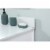 42 Inch Single Bathroom Vanity In White With Backsplash Perspective: right